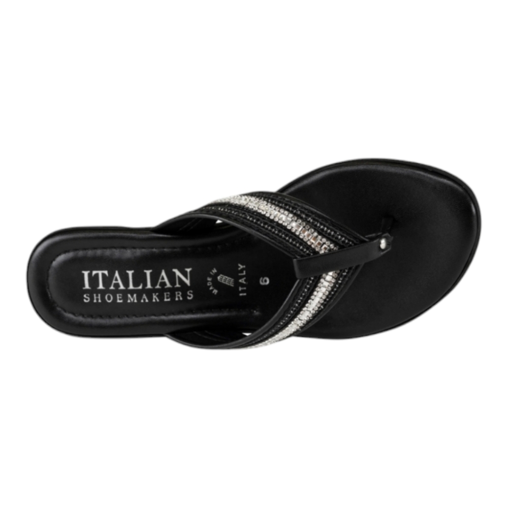 Italian Shoemakers Women's Thong Wedge Sandals - Eleina - Picture 3 of 4